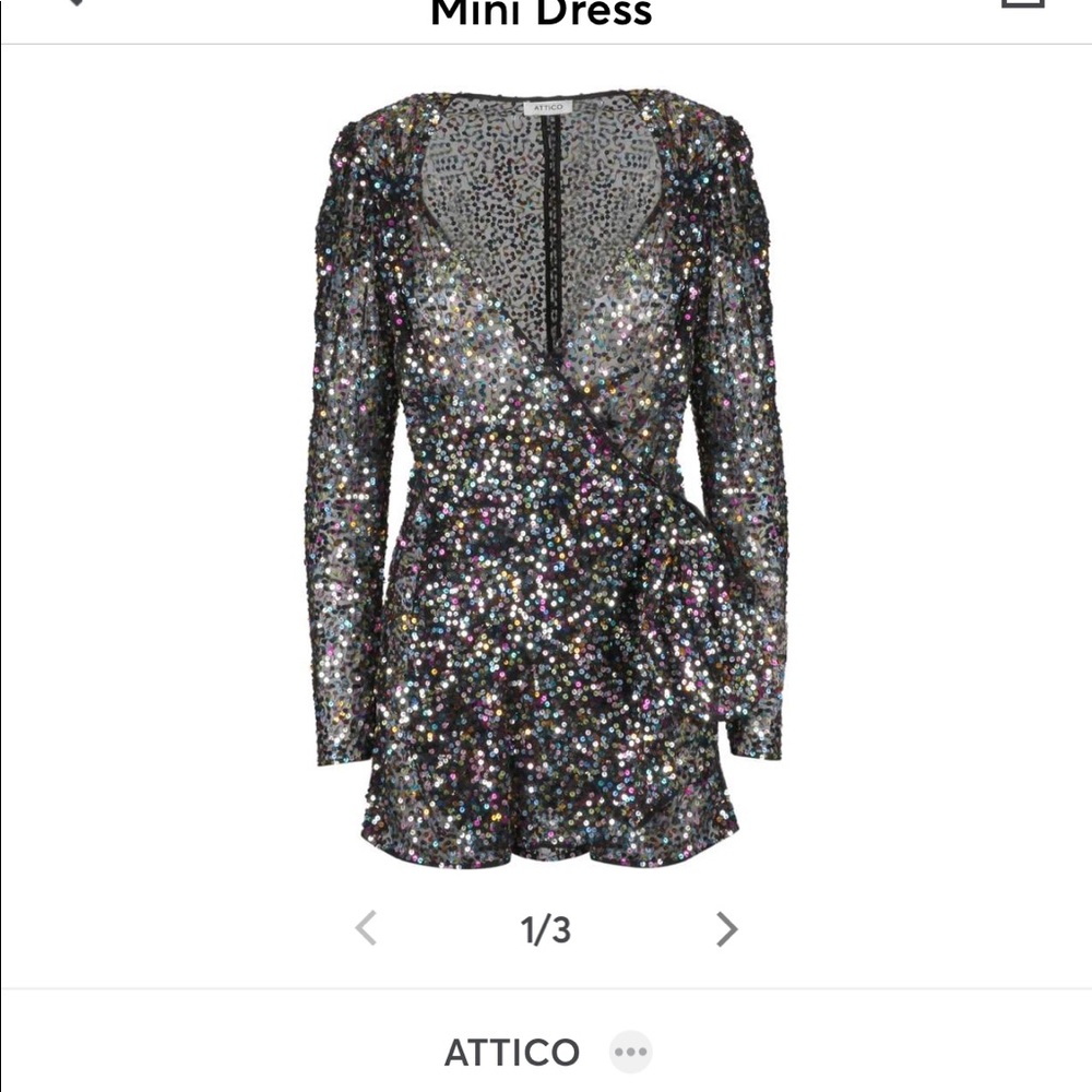 In search of attico sequin mini dress